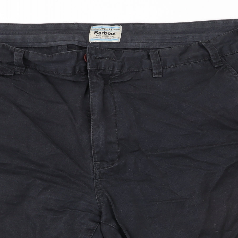Barbour Mens Black   Chino Shorts Size 42 in