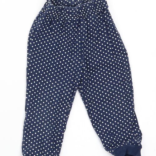 BHS Girls Blue Polka Dot   Pyjama Pants Size 12-18 Months