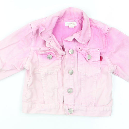 Heaveniy Girls Pink   Jacket Coat Size 3-4 Years  - Pink Denim Jacket