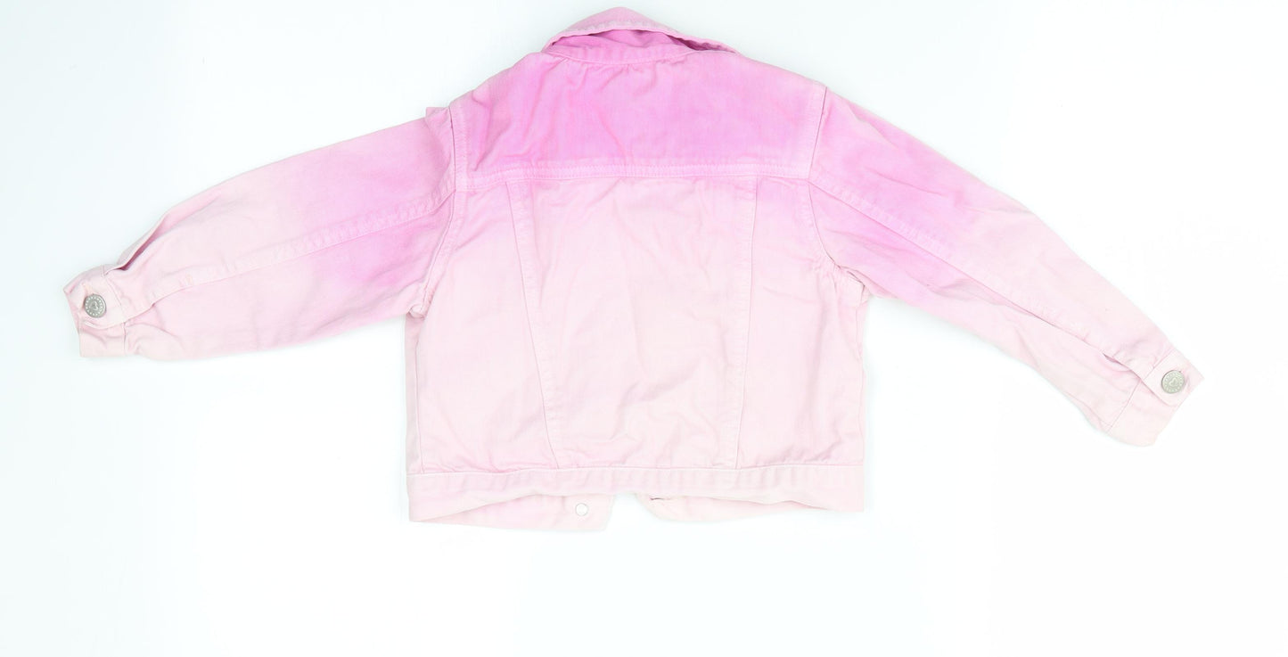 Heaveniy Girls Pink   Jacket Coat Size 3-4 Years  - Pink Denim Jacket