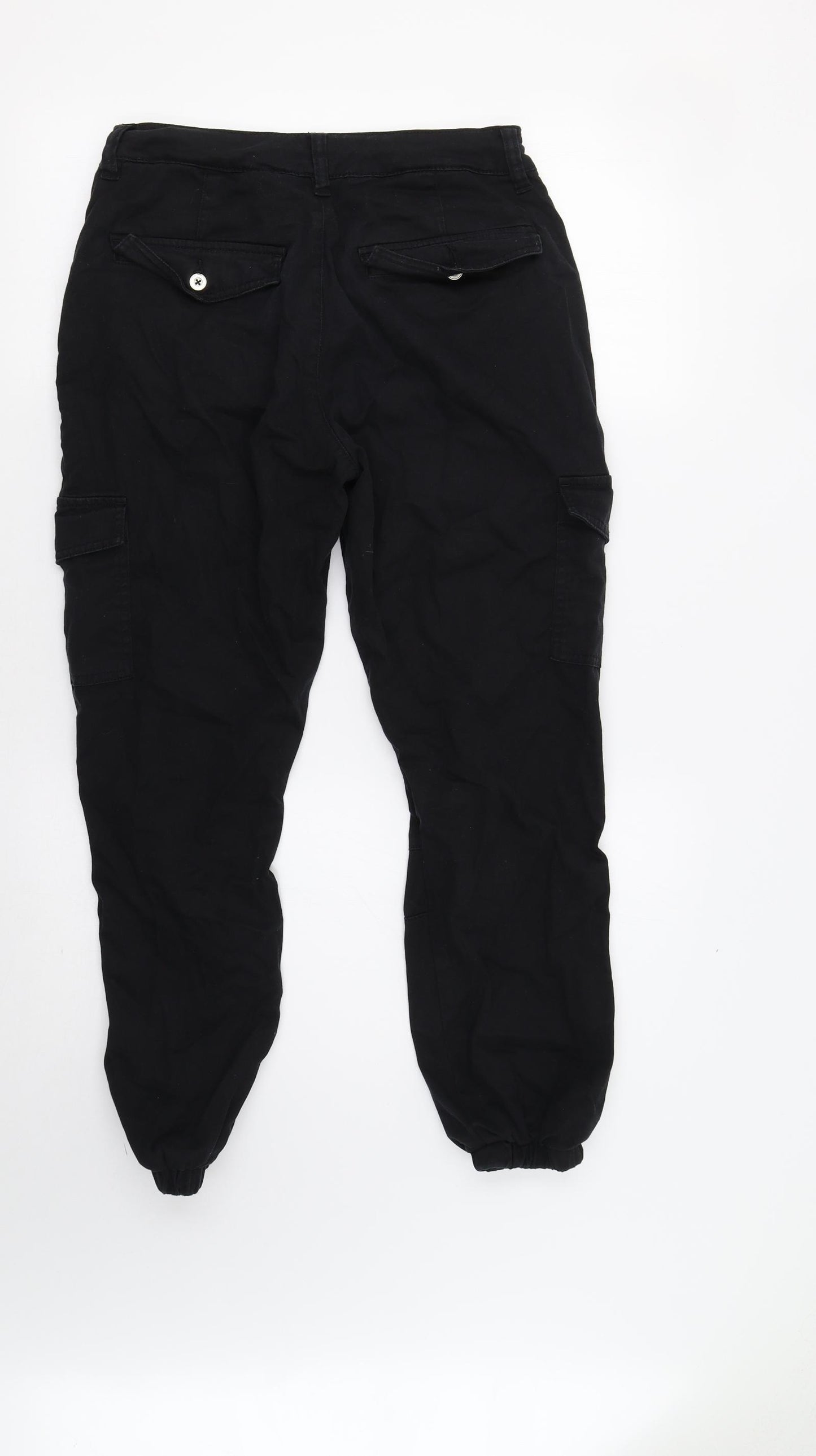 Very Womens Black   Cargo Trousers Size 10 L27 in