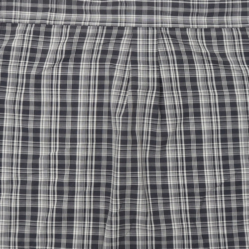Bar Harbour Mens Grey Check   Button-Up Size L