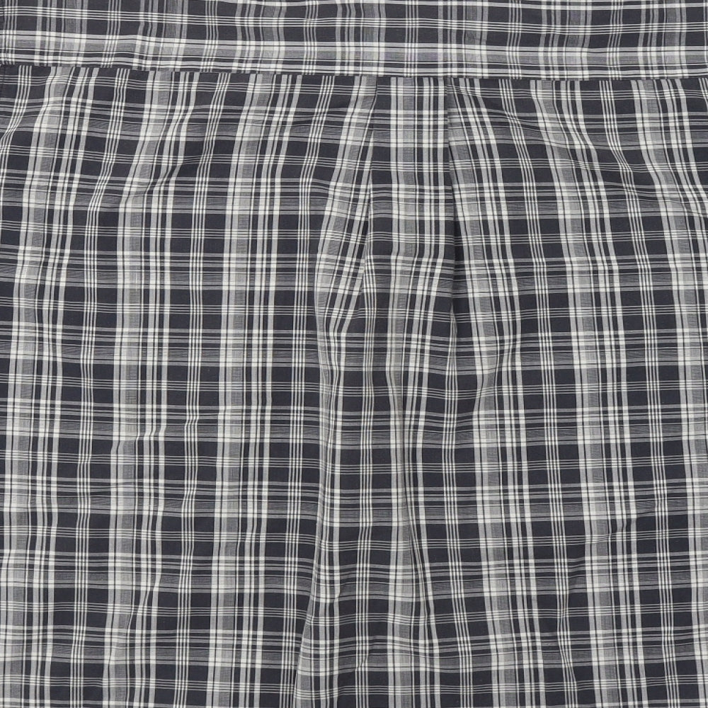 Bar Harbour Mens Grey Check   Button-Up Size L