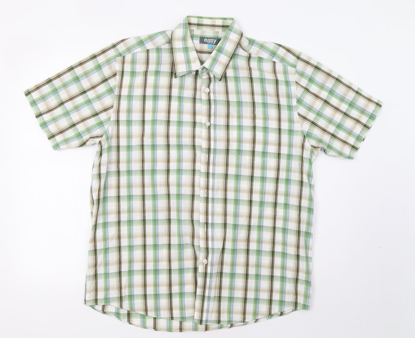 Matalan Mens Green Check   Button-Up Size L