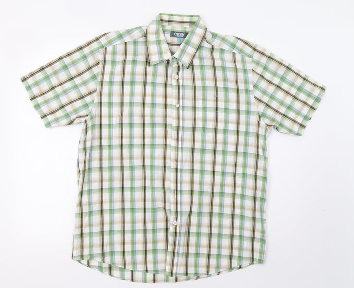 Matalan Mens Green Check   Button-Up Size L
