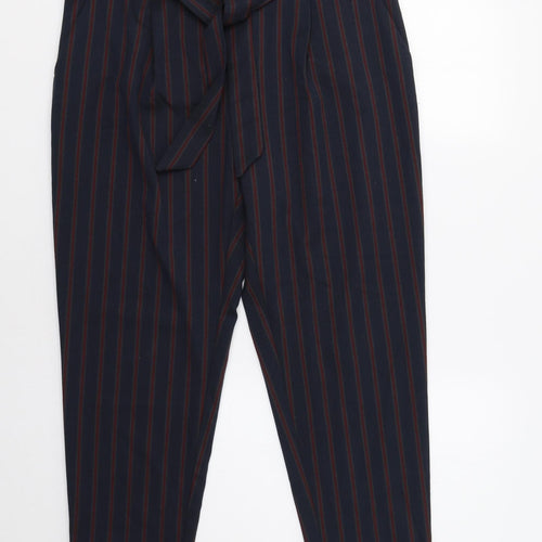 NEXT Womens Blue Striped  Trousers  Size 12 L28 in