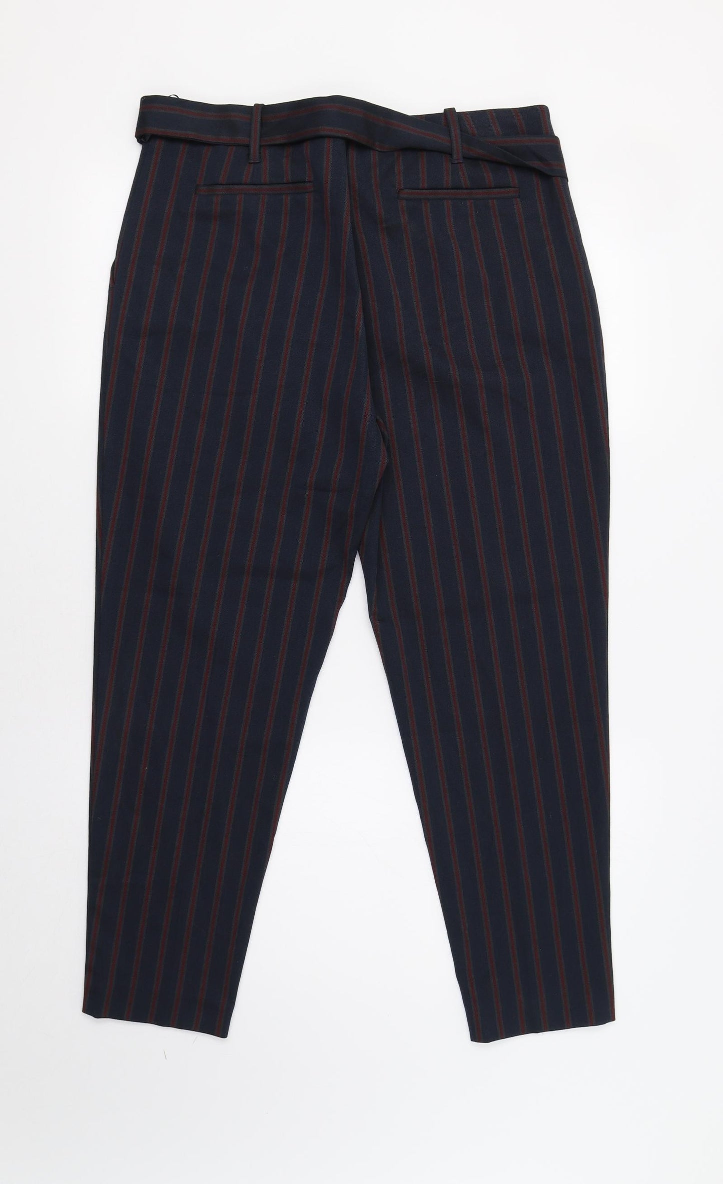 NEXT Womens Blue Striped  Trousers  Size 12 L28 in
