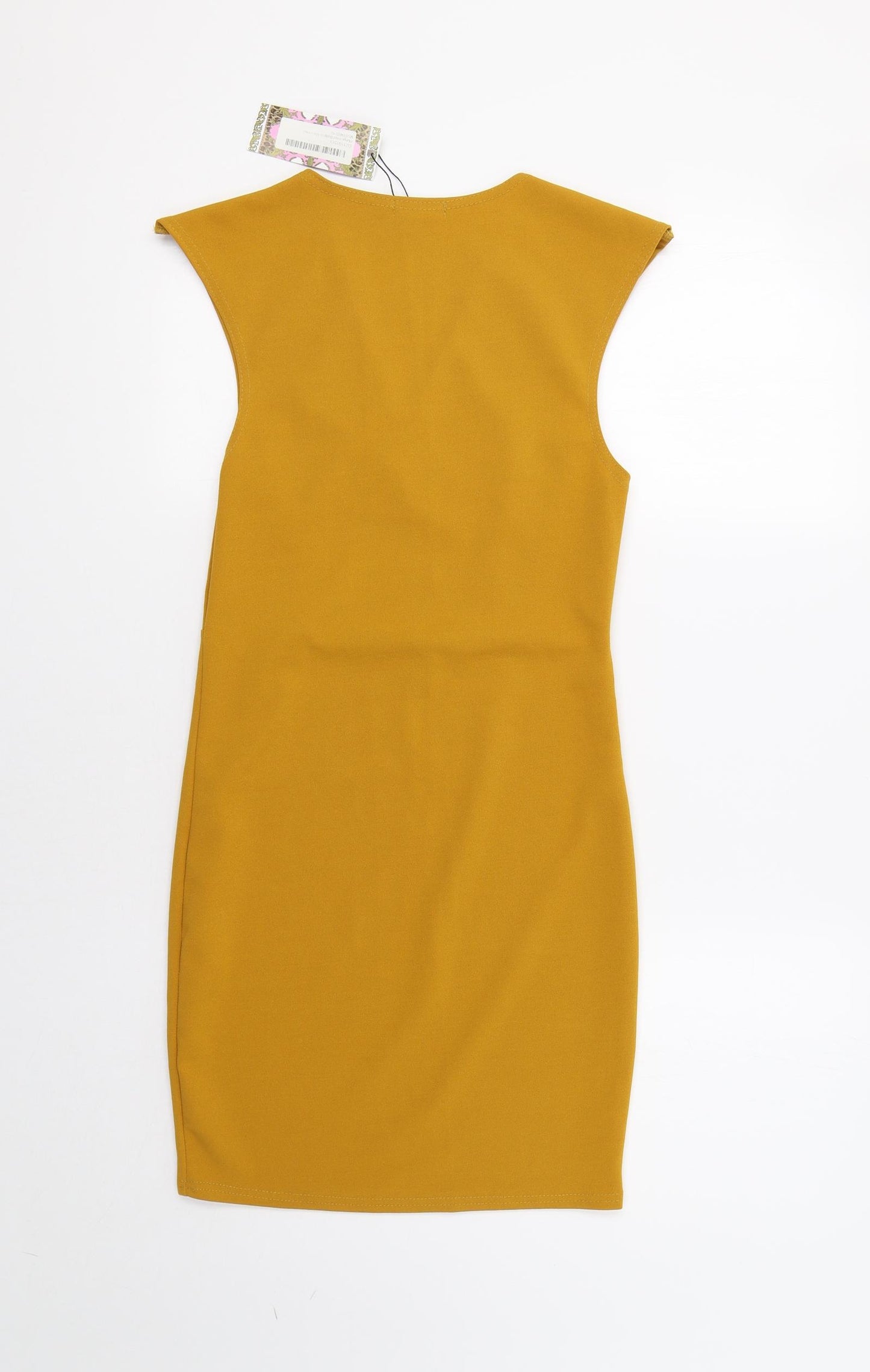Boohoo Womens Yellow   Bodycon  Size 10