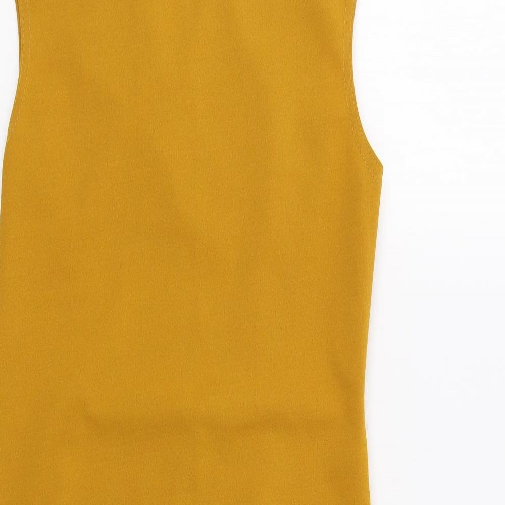 Boohoo Womens Yellow   Bodycon  Size 10