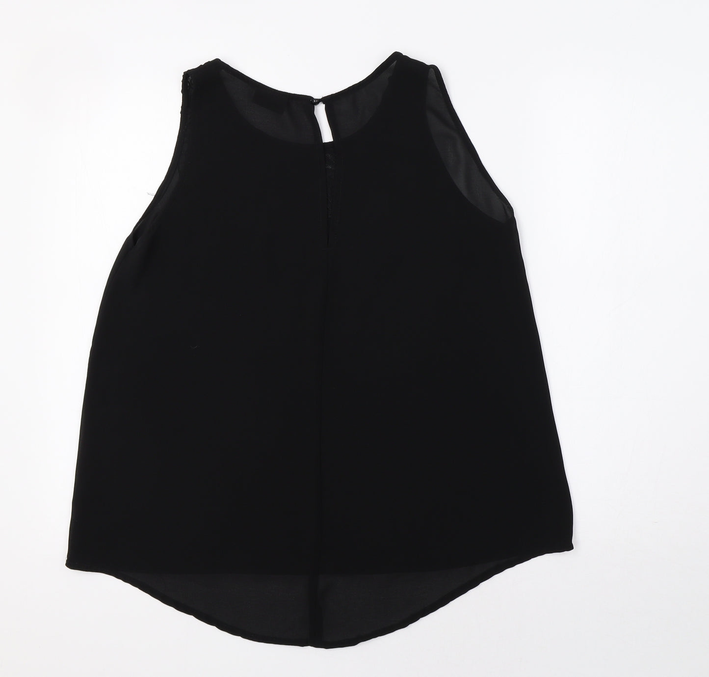 NEXT Womens Black   Basic Blouse Size 16  - Embroidered Detail