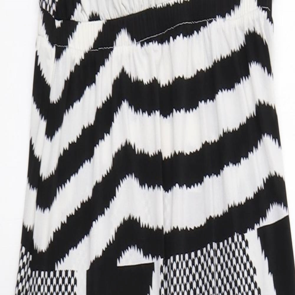 Folia Womens Black Geometric  Maxi  Size 12
