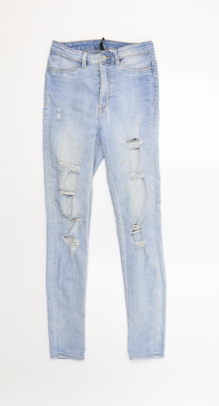 H&M Womens Blue   Skinny Jeans Size 8 L30 in
