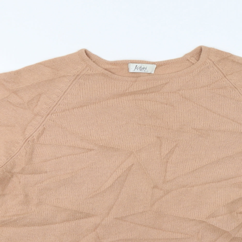 Kavri Womens Beige   Pullover Jumper Size L  - Embellished