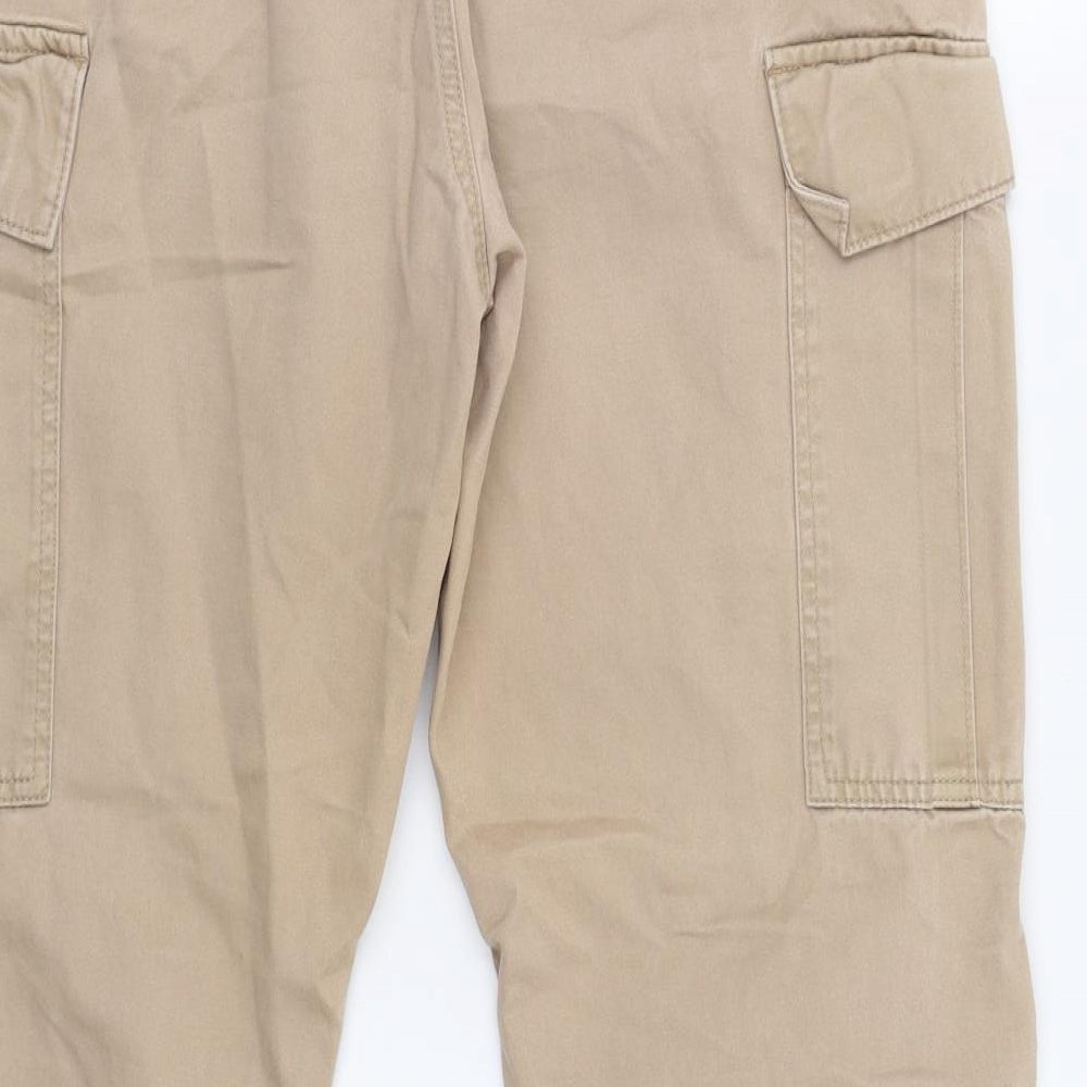 Avenue Mens Beige   Cargo Trousers Size 34 L31 in