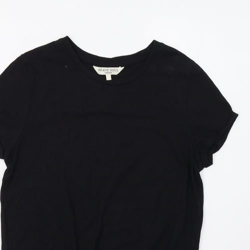 Brave Soul Womens Black   Basic T-Shirt Size S