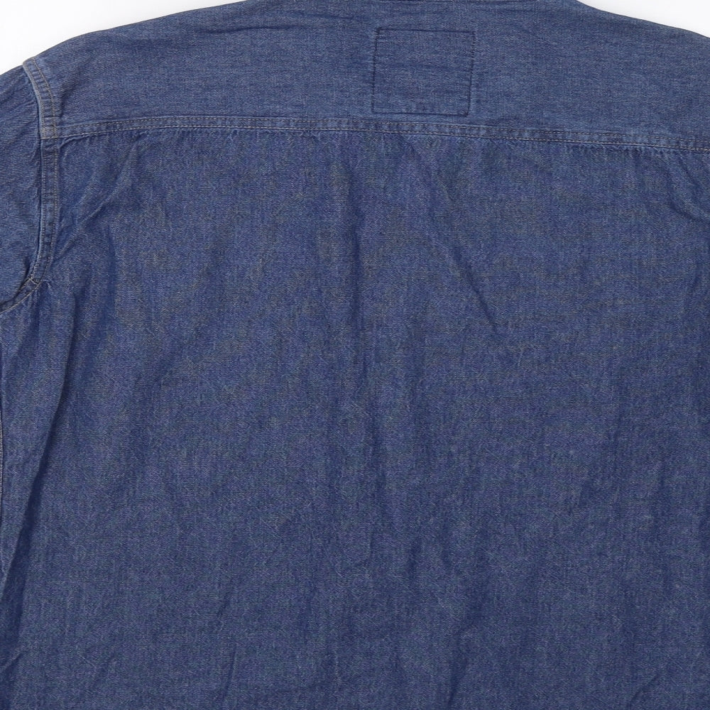 Crafted Mens Blue    Button-Up Size M