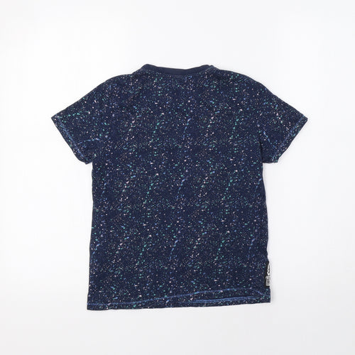 Pep&Co Boys Blue Geometric  Basic T-Shirt Size 10-11 Years