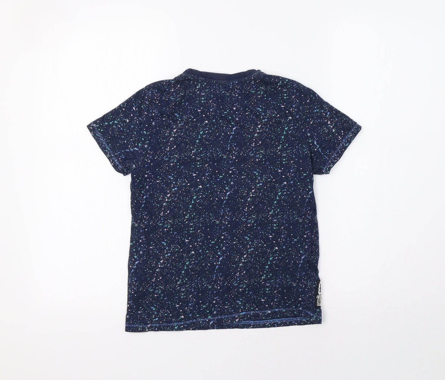 Pep&Co Boys Blue Geometric  Basic T-Shirt Size 10-11 Years
