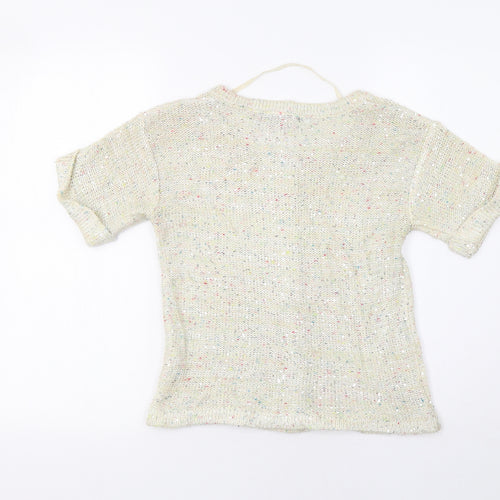 Primark Womens Beige   Pullover Jumper Size 6  - Sequinned
