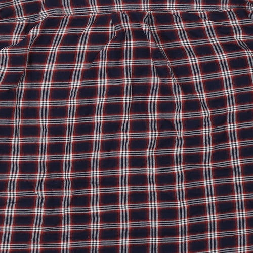 H&M Womens Red Check  Basic Button-Up Size 8