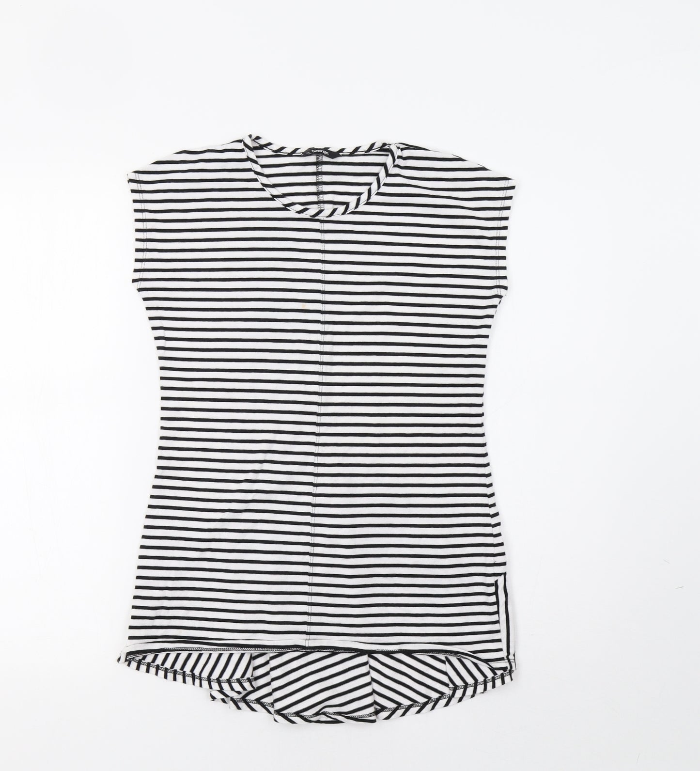 George Girls White Striped  Tunic Blouse Size 11-12 Years