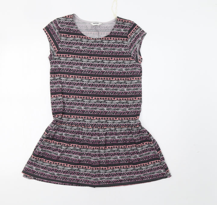 Tammy Girls Multicoloured Geometric  T-Shirt Dress  Size 12-13 Years