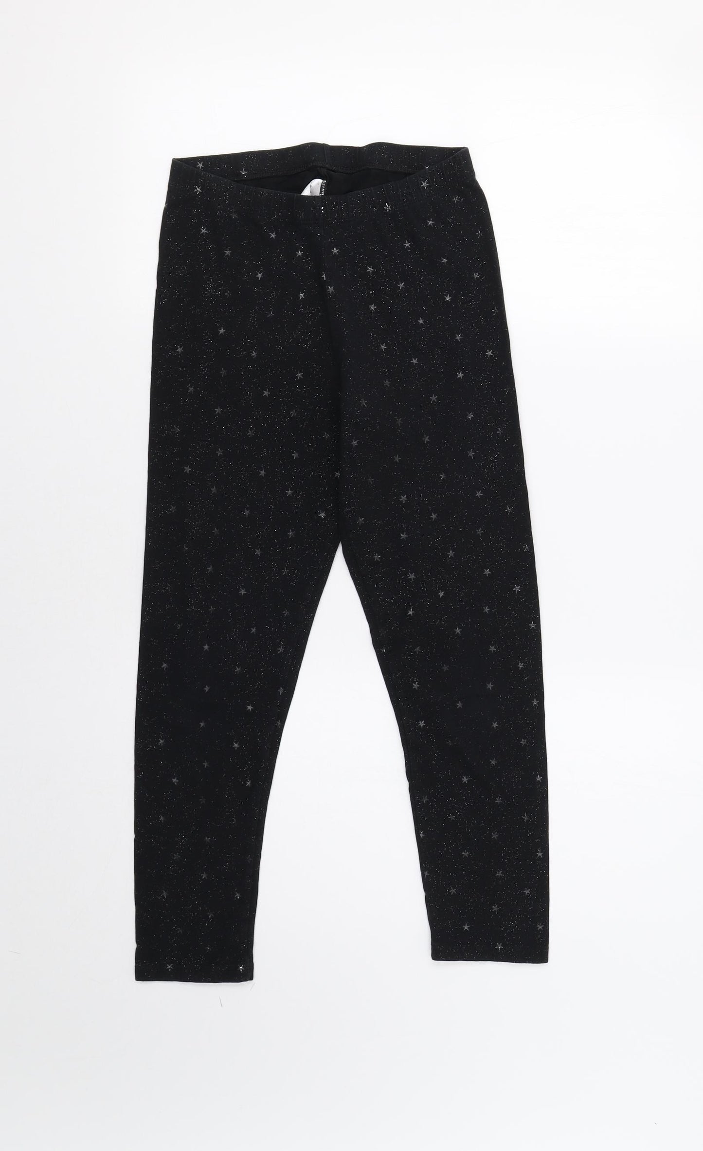 George Girls Black   Jegging Trousers Size 12-13 Years - Star Print