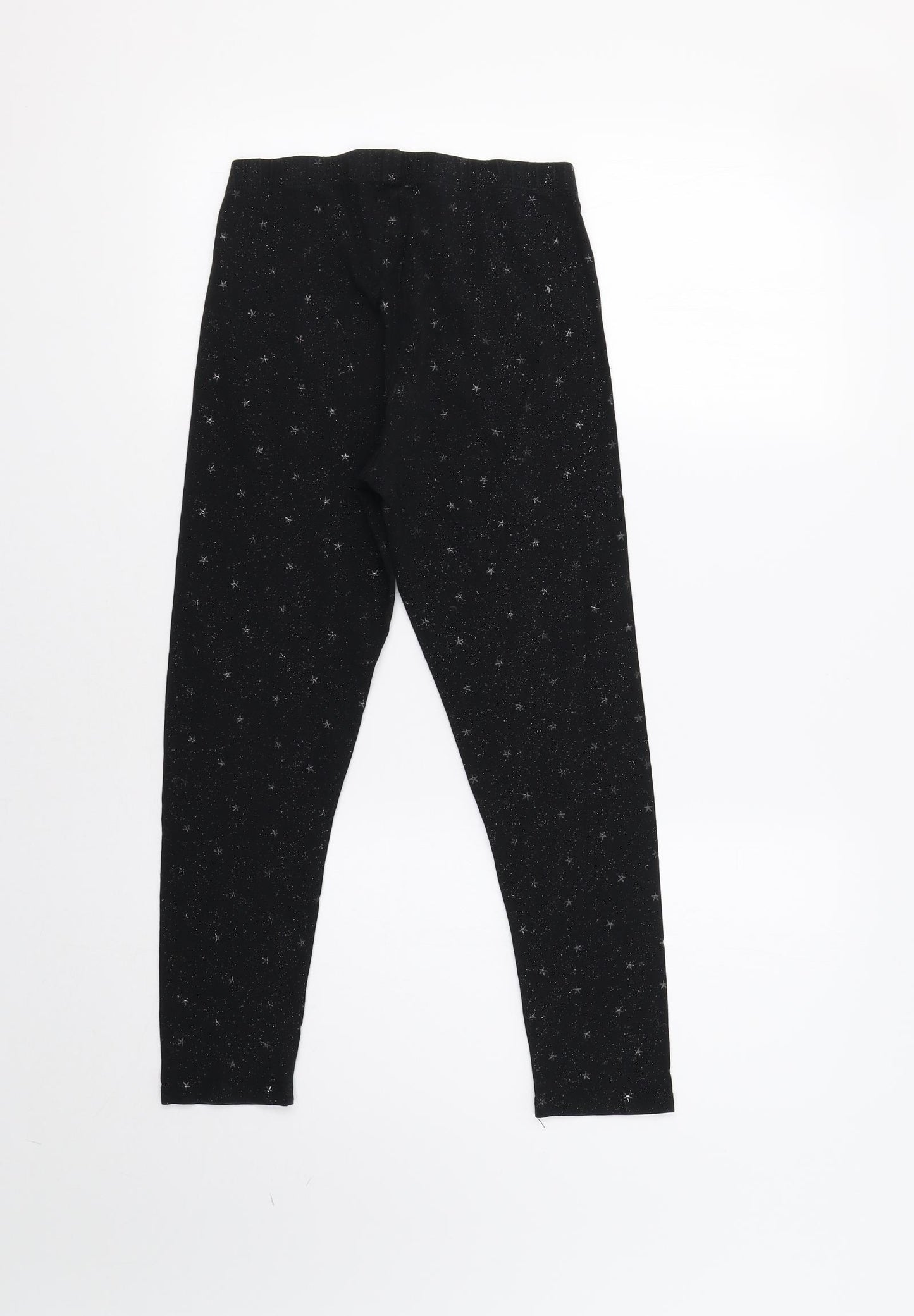 George Girls Black   Jegging Trousers Size 12-13 Years - Star Print