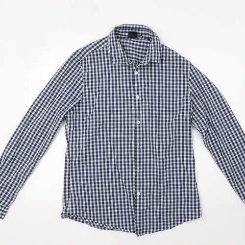 ASOS Mens Blue Check   Button-Up Size L