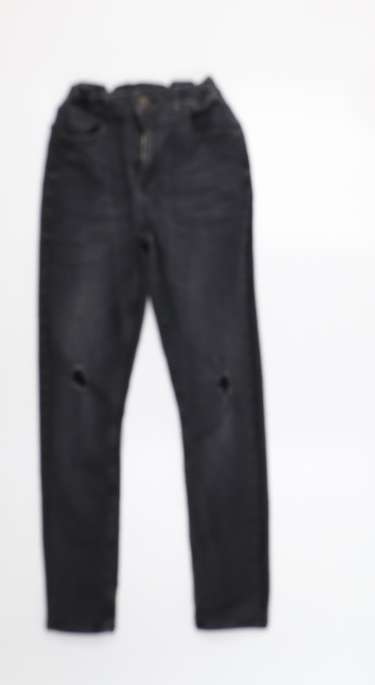 River Island Girls Black  Denim Skinny Jeans Size 12 Years