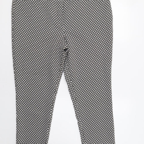 New Look Womens Black Geometric  Trousers  Size 18 L28 in
