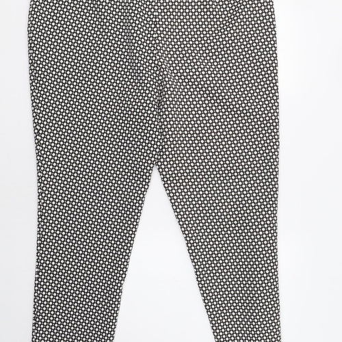 New Look Womens Black Geometric  Trousers  Size 18 L28 in