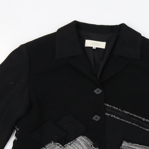 Max Pierre Womens Black   Jacket Blazer Size 10