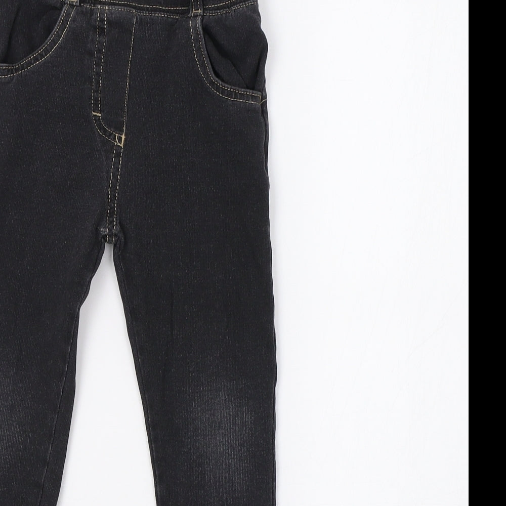 George Girls Black   Jegging Trousers Size 3-4 Years