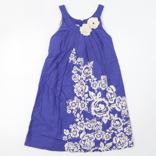 Monsoon Girls Blue Floral  A-Line  Size 11-12 Years