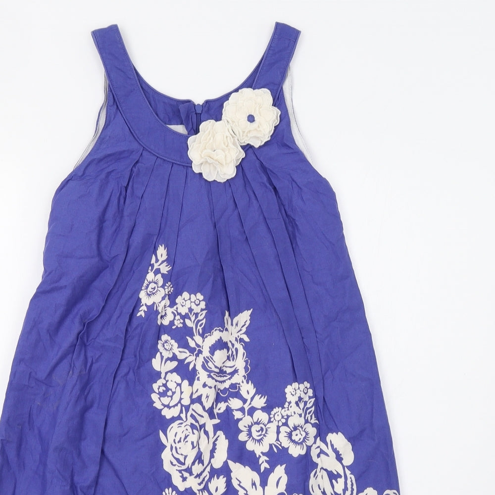 Monsoon Girls Blue Floral  A-Line  Size 11-12 Years