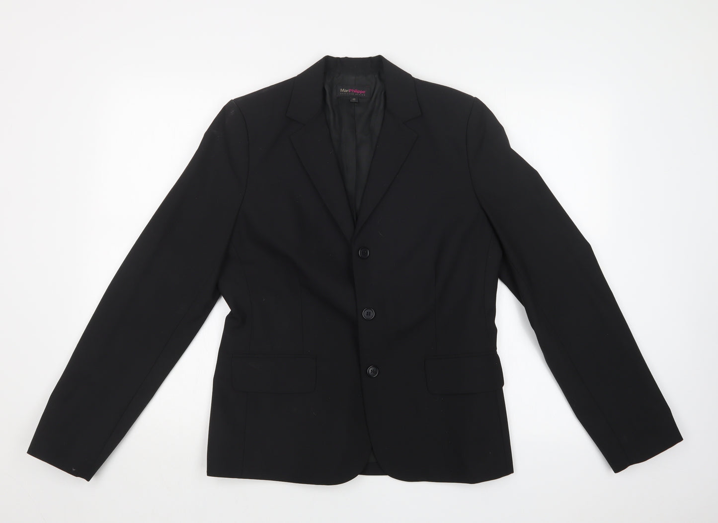 MARI PHILIPPE Womens Black   Jacket Suit Jacket Size 40