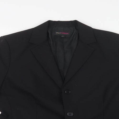 MARI PHILIPPE Womens Black   Jacket Suit Jacket Size 40