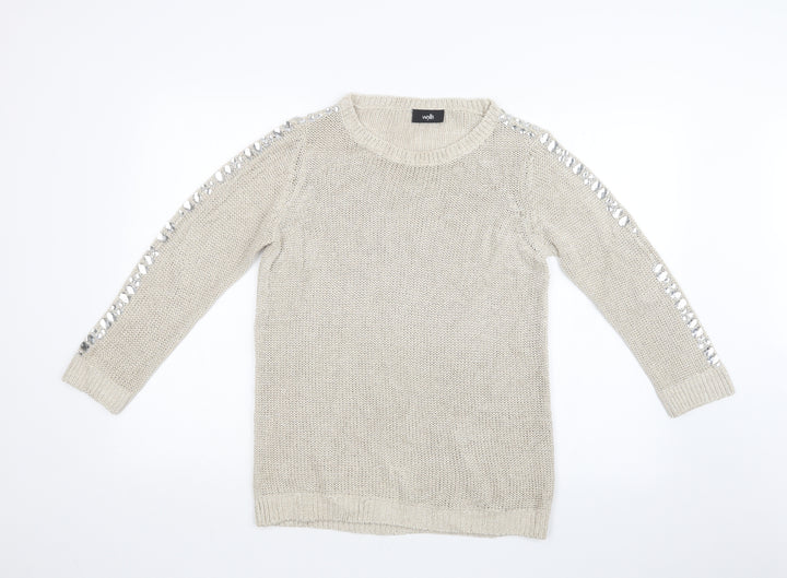 Wallis Womens Beige   Pullover Sweatshirt Size S
