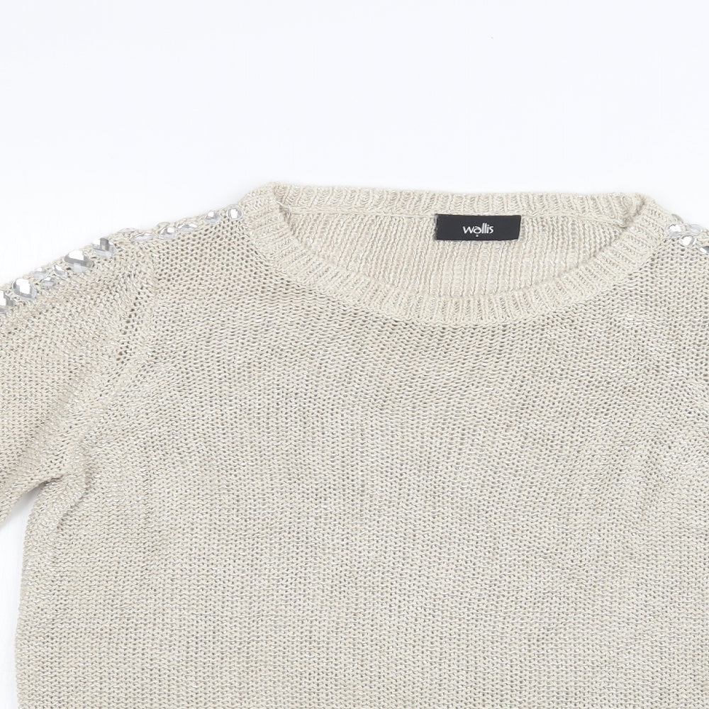 Wallis Womens Beige   Pullover Sweatshirt Size S