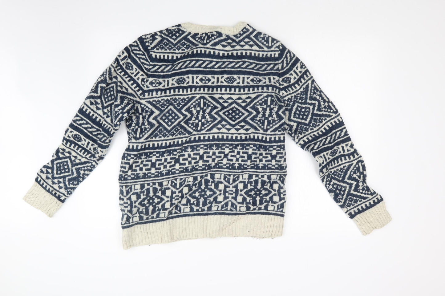 H&M Mens Multicoloured Fair Isle  Pullover Sweatshirt