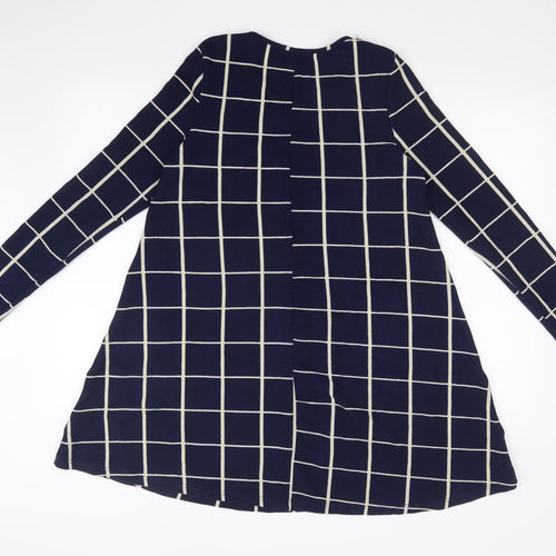 Preworn Womens Blue Geometric  A-Line