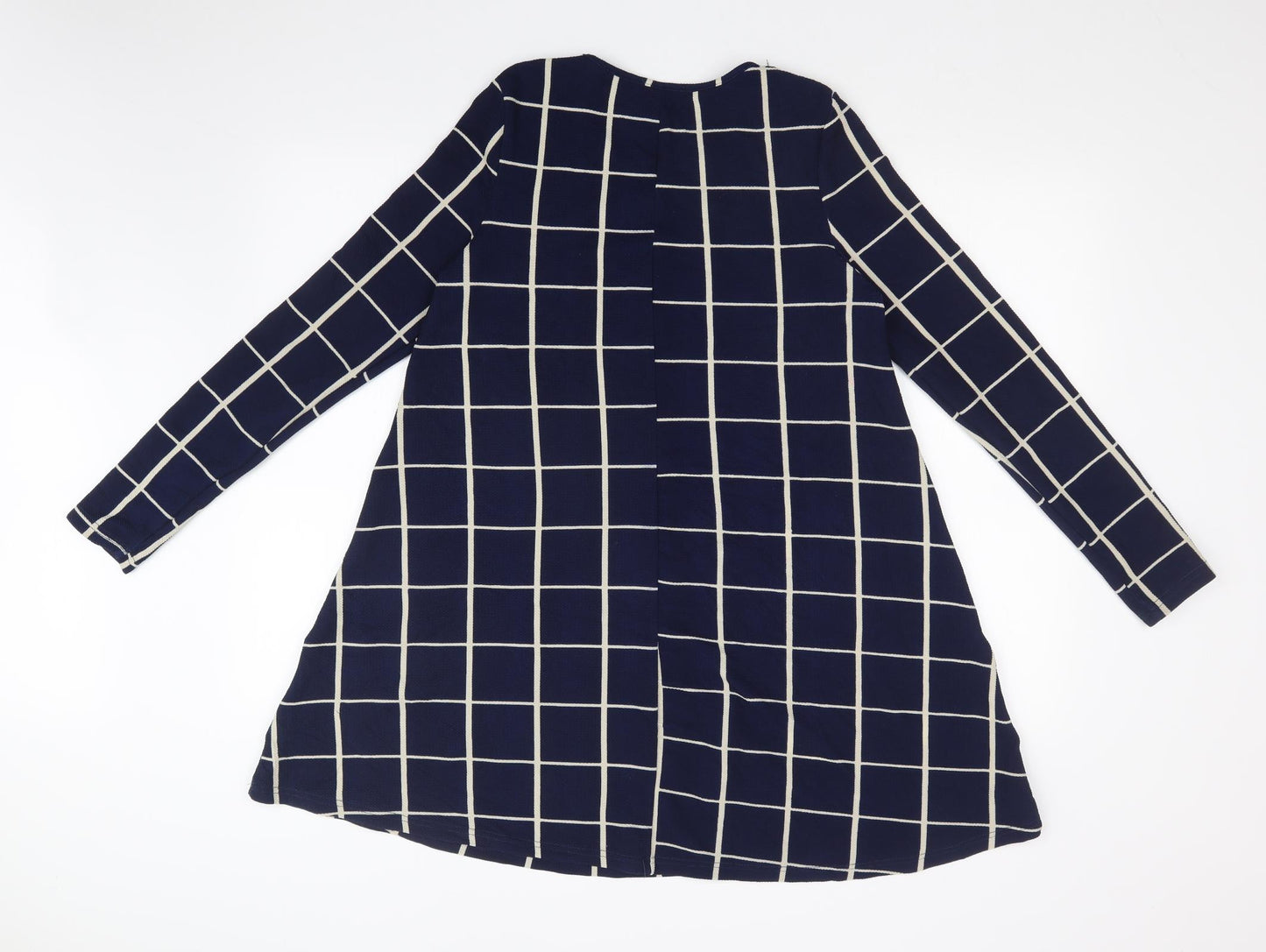 Preworn Womens Blue Geometric  A-Line