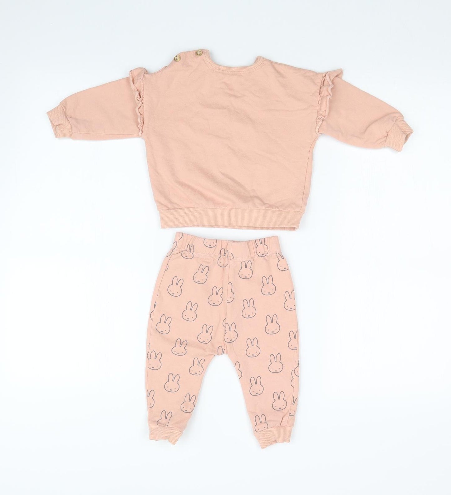 George Girls Pink Geometric   Pyjama Set Size 6-9 Months