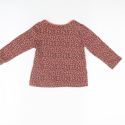 F&F Girls Multicoloured Animal Print  Basic T-Shirt Size 6-9 Months