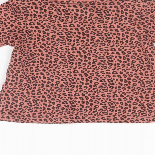 F&F Girls Multicoloured Animal Print  Basic T-Shirt Size 6-9 Months