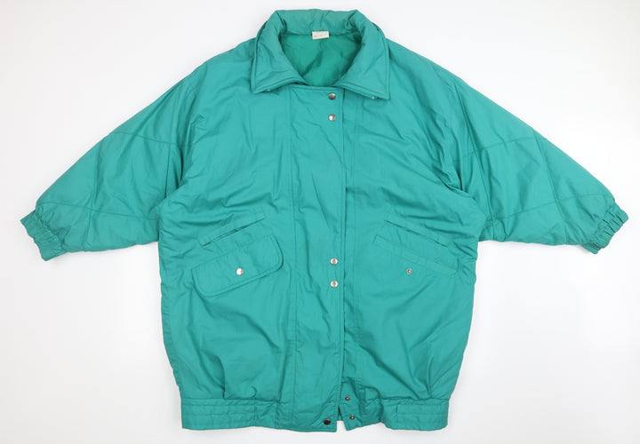 CLASSIC WOMAN Womens Green Overcoat Coat Size 20