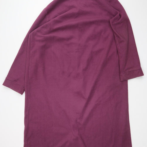 Damart Womens Purple  Fleece Overcoat Coat
