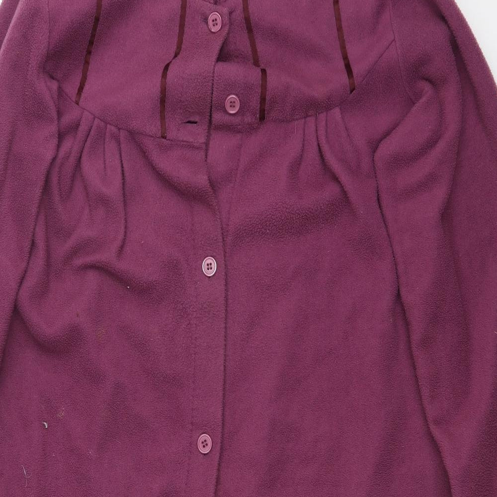 Damart Womens Purple  Fleece Overcoat Coat