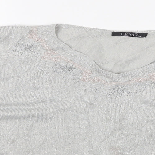 BM Womens Silver   Pullover Jumper Size XL